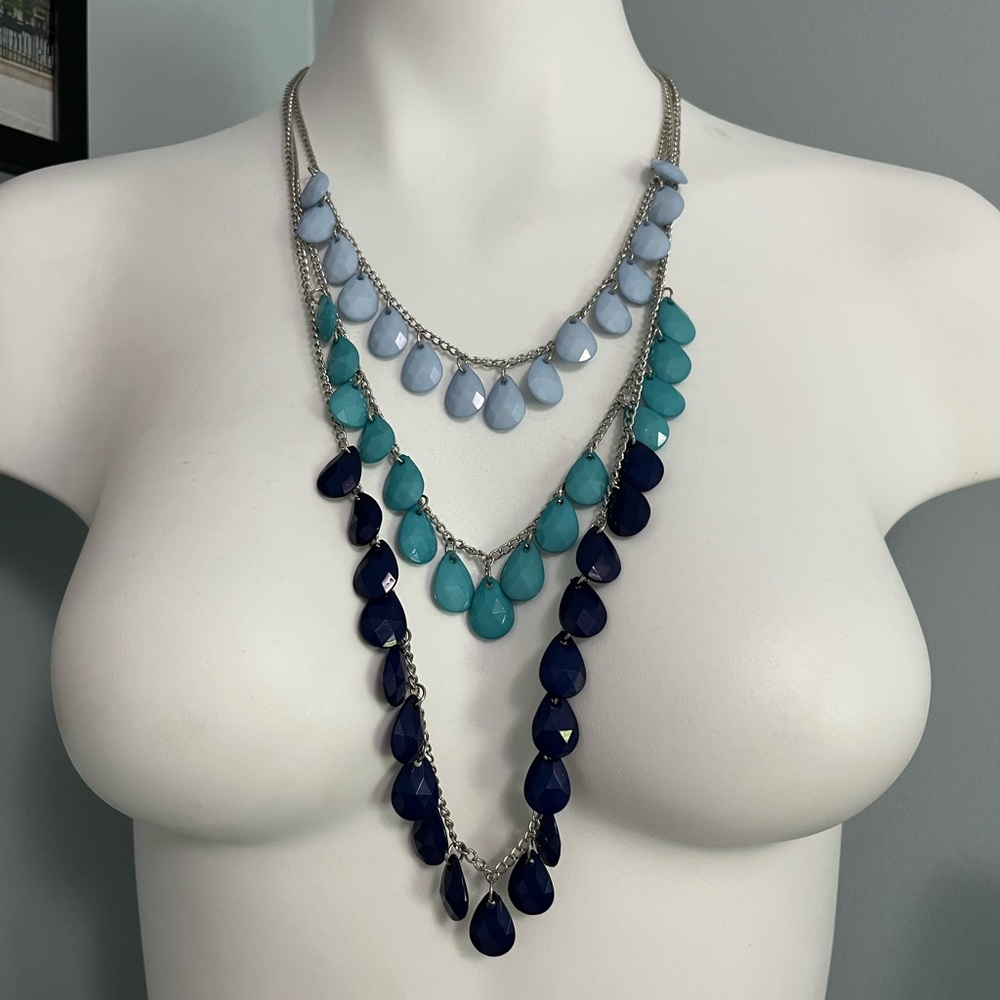 Blue statement necklace